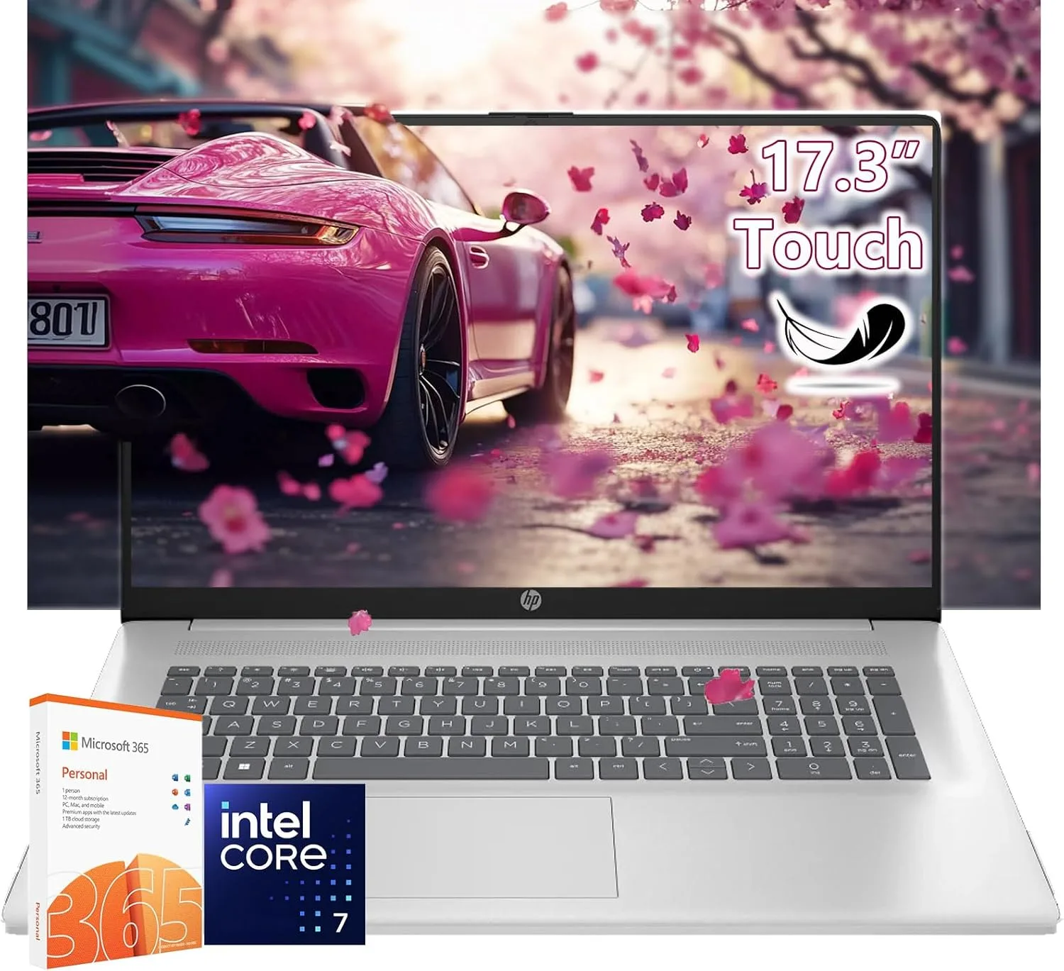 HP لابتوب بشاشة لمس 17 انش بالذكاء الاصطناعي 2024-10 كور انتل i7-150U بيت i7-1355U وكيبورد باضاءة خلفية وويندوز 11 واوفيس 365 لمدة عام وكلية العمل (32GB RAM و1TB PCIe SSD)