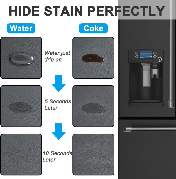 ⁦Cuttable Refrigerator Drip Catcher for Fridge Water Dispenser, Absorbent Drip Tray, Absorbent Pad for Refrigerator Drip, Refrigerator Accessories for Whirlpool, GE, Samsung (Rectangular - 2pcs)⁩ - الصورة ⁦3⁩
