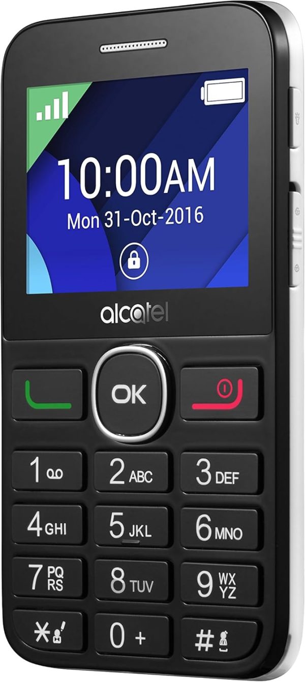 ⁦الكاتيل جوال 2008 ثنائي شرائح الاتصال بذاكرة روم 16MB وذاكرة RAM 8MB جي اس ام فقط | بدون سي دي ايه 2G مفتوح من المصنع ابيض - اصدار عالمي⁩ - الصورة ⁦5⁩