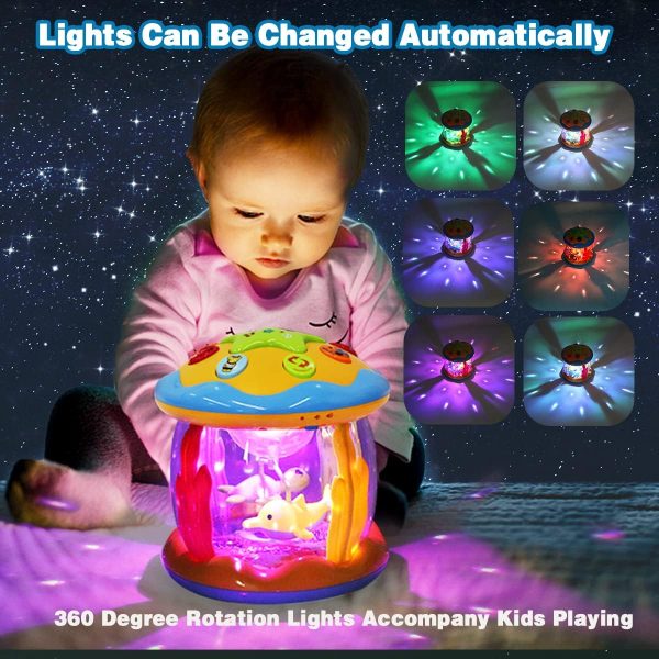 ⁦Aboosam Baby Toys 6 to 12 Months - Musical Learning Infant Toys 12-18 Months - Babies Ocean Rotating Light Up Toy for Toddlers 1 2 3+ Years Old Boys Girls Baby Gifts⁩ - الصورة ⁦5⁩