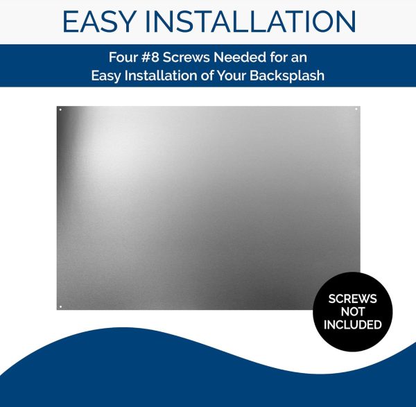 ⁦Broan-NuTone SP3004 Reversible Stainless Steel Backsplash Range Hood Wall Shield for Kitchen, 24 by 30-Inch⁩ - الصورة ⁦4⁩