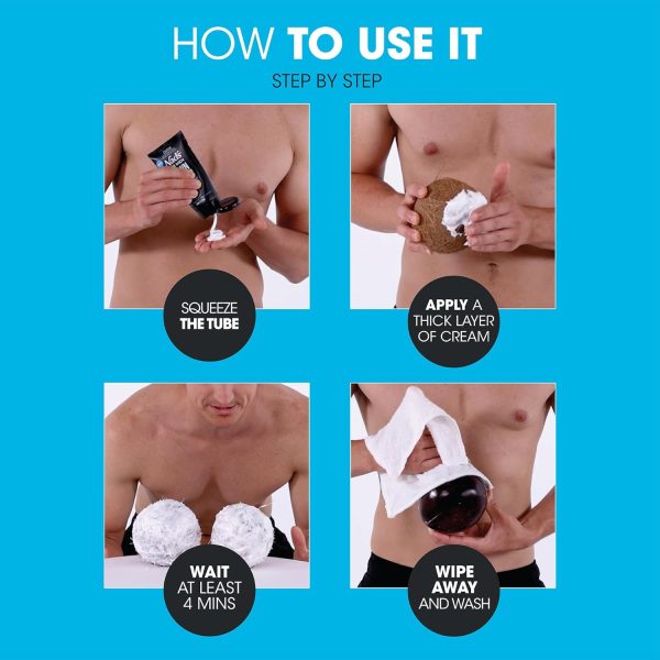 ⁦Nad's For Men Intimate Hair Removal Cream For Men - Easy & Painless, Depilatory Cream For Unwanted Male Hair In Intimate/Private Area, Suitable For All Skin Types⁩ - الصورة ⁦4⁩