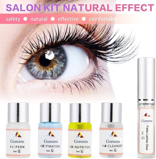 ⁦Goreem Eyelash Lift Kit, Eyelash Perm Kit Ciliary Extender For Professional Semi-Permanent Curly Perm Wave For Salon⁩ - الصورة ⁦2⁩
