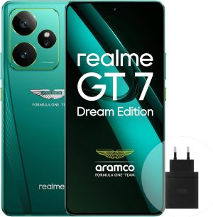 Realme GT 7 Dual-SIM 512GB ROM + 16GB RAM (GSM Only | No CDMA) Factory Unlocked 5G Smartphone (Aston Martin Green) - International Version