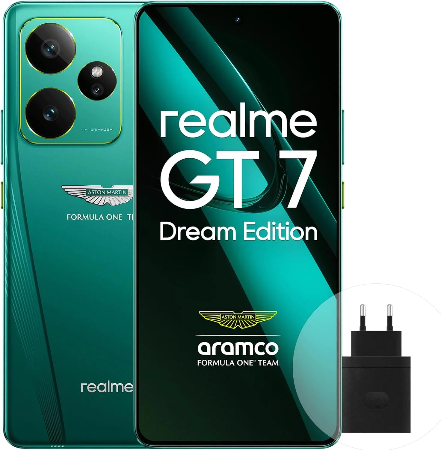 Realme GT 7 Dual-SIM 512GB ROM + 16GB RAM (GSM Only | No CDMA) Factory Unlocked 5G Smartphone (Aston Martin Green) - International Version