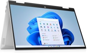 HP Pavilion x360 Convertible, Intel Core i5-1235U Processor, Intel Iris Xe Graphics, 12 GB RAM Memory, Windows 11 Home Operating System, (15-er1010nr, Natural Silver)