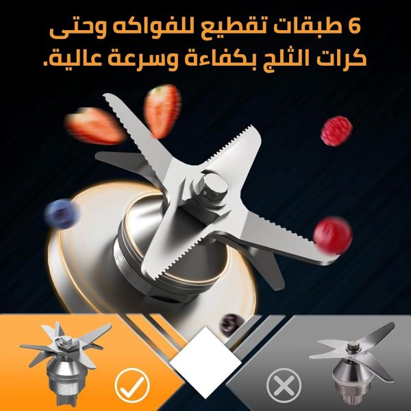 ⁦خلاط بقدرة 1800 واط وسعته الكبيرة 3 لتر، يمكنك تحضير كميات كبيرة من العصائر والسموثيز وفرم اللحم وبعمل بي 10 سرعات ليعمل في وقت قياسي⁩ - الصورة ⁦3⁩