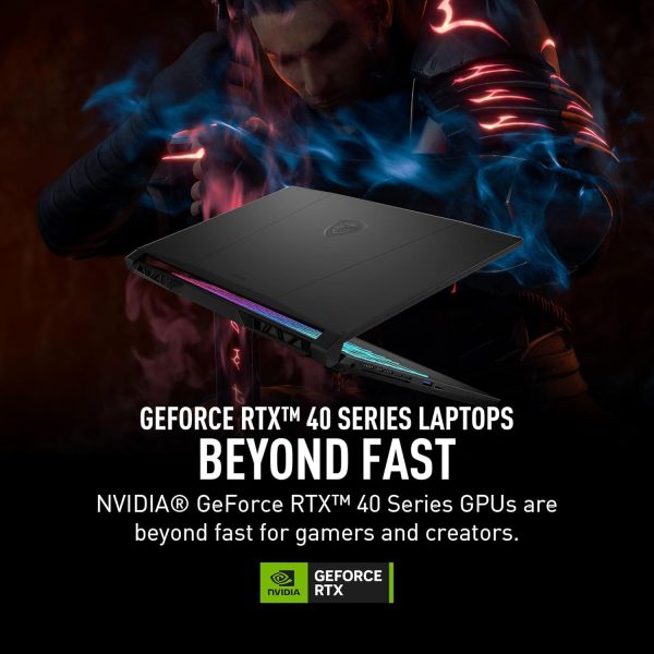 ⁦MSI Katana A15 AI 15.6” 165Hz QHD Gaming Laptop: Ryzen 9-8945HS, NVIDIA Geforce RTX 4070, 32GB DDR5, 1TB NVMe SSD, Cooler Boost 5, Win 11: Black B8VG-450US⁩ - الصورة ⁦4⁩