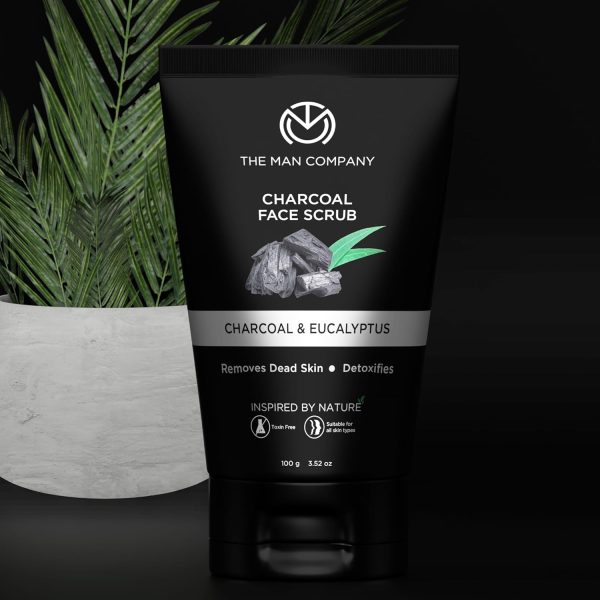 ⁦The Man Company Charcoal Face Care Kit with Peel Off Mask, Face Wash & Face Scrub | Nourishes Skin, Tan Removal, Glowing Skin - Gift Set of 3⁩ - الصورة ⁦2⁩