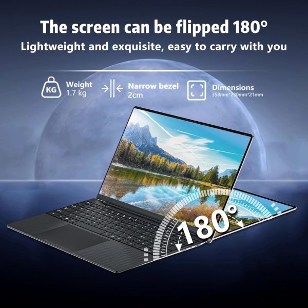 ⁦KUU 15.6 inch Laptop Computer, Core i5 Processor Laptop,Gaming laptops,up to3.60 GHz,16 GB RAM 512 GB SSD Storage, Supports 180 Angle Opening,Full HD IPS Display,⁩ - الصورة ⁦4⁩