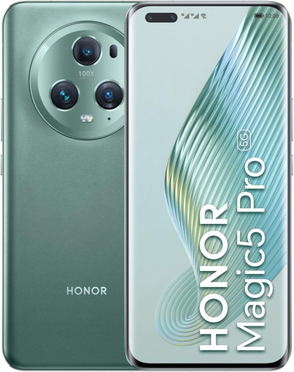 Honor Magic 5 Pro Dual-SIM 512GB ROM + 12GB RAM (Only GSM | No CDMA) Factory Unlocked 5G Smartphone (Meadow Green) - International Version