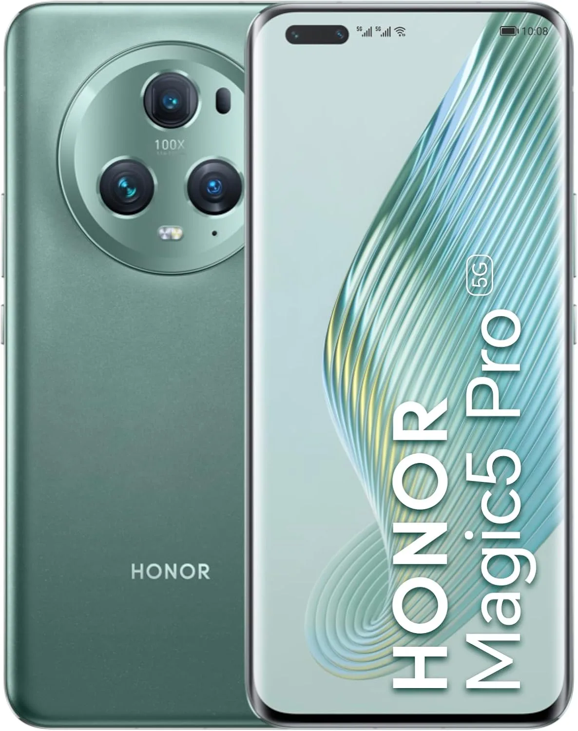 Honor Magic 5 Pro Dual-SIM 512GB ROM + 12GB RAM (Only GSM | No CDMA) Factory Unlocked 5G Smartphone (Meadow Green) - International Version