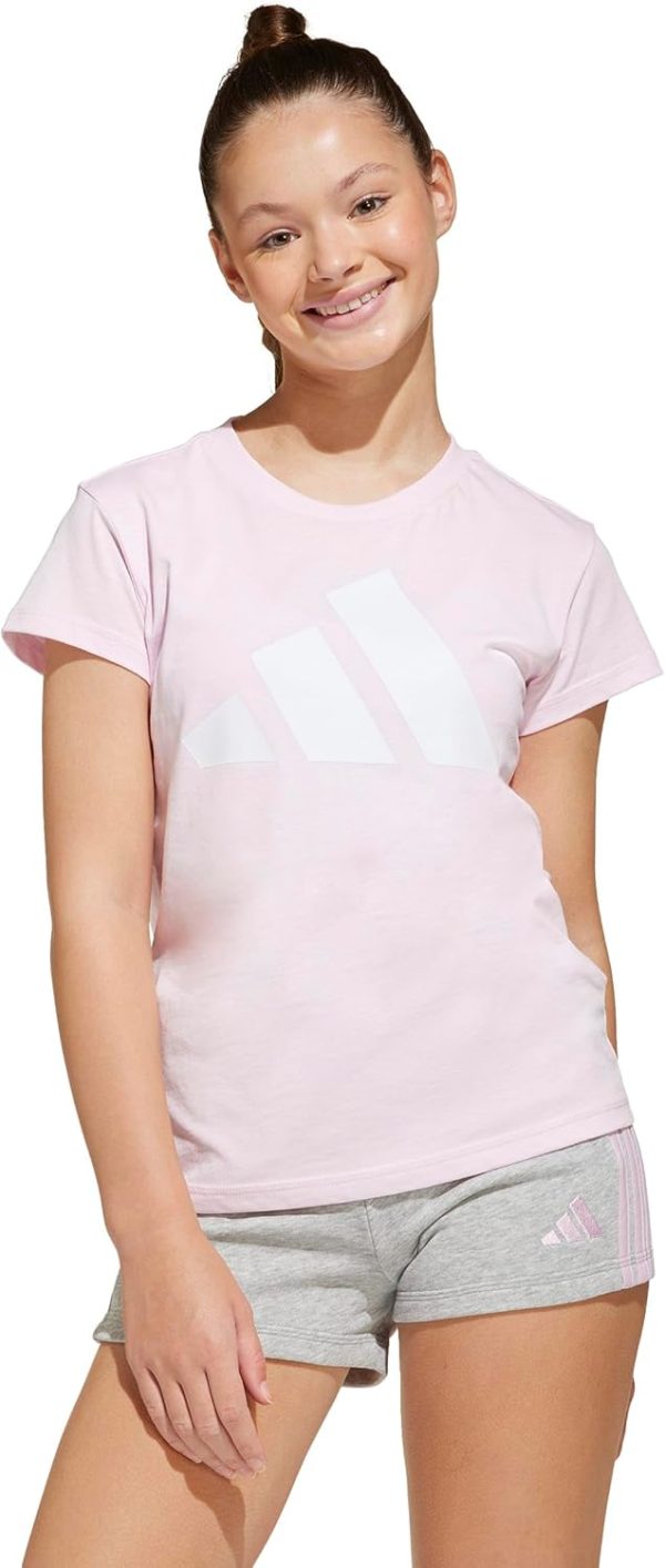 ⁦adidas Girl's Essentials Cotton T-shirt T-Shirt⁩ - الصورة ⁦2⁩
