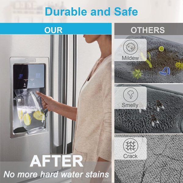 ⁦Cuttable Refrigerator Drip Catcher for Fridge Water Dispenser, Absorbent Drip Tray, Absorbent Pad for Refrigerator Drip, Refrigerator Accessories for Whirlpool, GE, Samsung (Rectangular - 2pcs)⁩ - الصورة ⁦6⁩