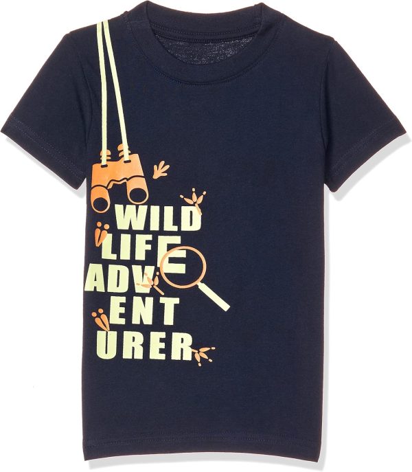 ⁦T2F Boy's BYS-TSRT-SLD-01 T-Shirt⁩ - الصورة ⁦3⁩