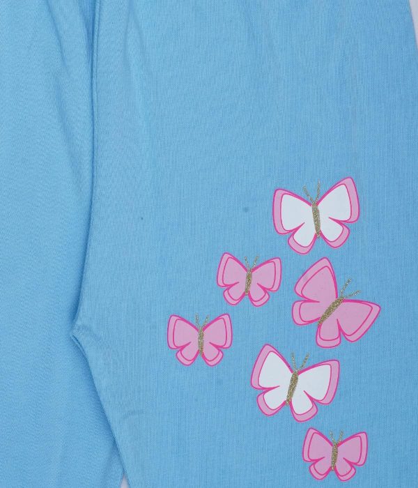 ⁦KYDA KIDS® 100% Girls Cotton Printed Track Pants (Pack of 3)⁩ - الصورة ⁦4⁩