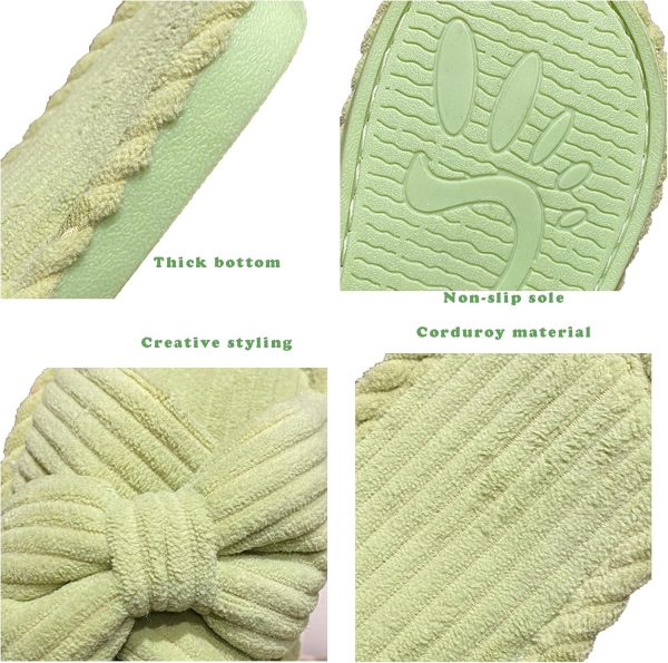 ⁦HAOLIHAO Women's Non-Slip Corduroy Indoor Slippers for Bedroom⁩ - الصورة ⁦3⁩
