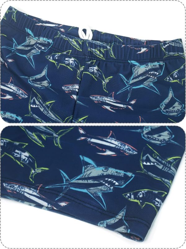 ⁦Maeau Boys Rash Guard Swimsuit UPF 50+ Swim Bathing Suit 3 Piece Sun Protection Swimwear Set⁩ - الصورة ⁦3⁩