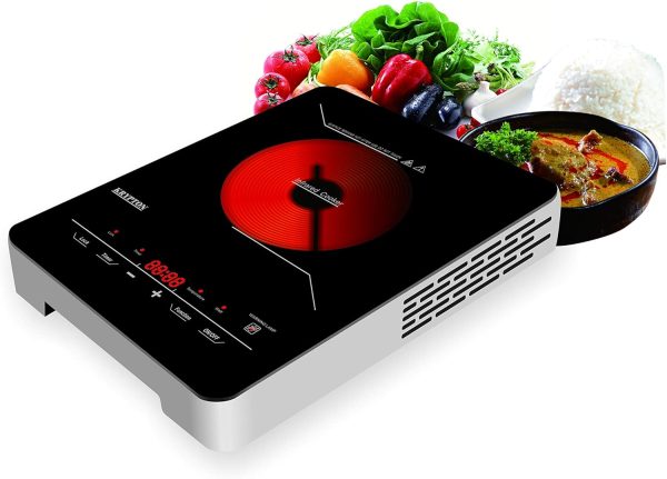 ⁦Krypton 2000W Infrared Cooker | Electric Infrared Glass Ceramic Cooker | Digital LED Display | 8 Power Levels⁩ - الصورة ⁦3⁩