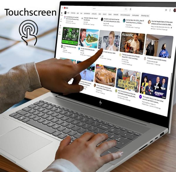 ⁦HP لابتوب بشاشة لمس 17 انش بالذكاء الاصطناعي 2024-10 كور انتل i7-150U بيت i7-1355U وكيبورد باضاءة خلفية وويندوز 11 واوفيس 365 لمدة عام وكلية العمل (32GB RAM و1TB PCIe SSD)⁩ - الصورة ⁦2⁩