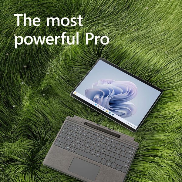 ⁦Microsoft Surface Pro 9 Tablet - 13" - Core i7 12th Gen i7-1265U Deca-core (10 Core) - 16 GB RAM - 256 GB SSD - Windows 11 Pro 64-bit - Platinum⁩ - الصورة ⁦5⁩