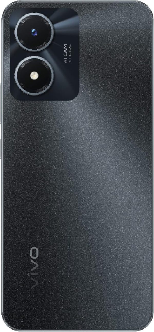 ⁦هاتف ثنائي شرائح الاتصال من فيفو موديل Y02s 4G (لون بلاك فلوريت، ذاكرة RAM 3GB، 32GB) كاميرا خلفية 8MP | بطارية 5000 ميلي امبير في الساعة | متعدد تربو 5.5 | خاصية الاستيقاظ | ضوء شاشة اورا، أسود⁩ - الصورة ⁦5⁩