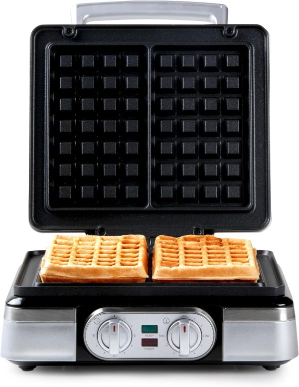 ⁦Domo DO9149W Waffle Maker, Steel, 1400 W⁩ - الصورة ⁦2⁩