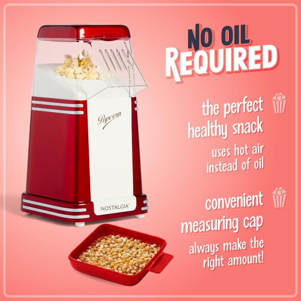 ⁦Nostalgia 8-Cup Hot Air Popcorn Maker - RHP310⁩ - الصورة ⁦3⁩