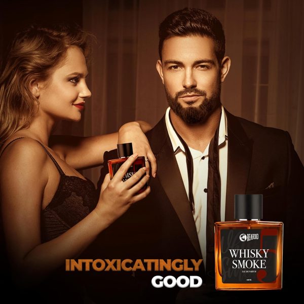 ⁦عطر ويسكي سموك للرجال من بيردو سعة 100 مل حار وخشبي وعود رجالي يدوم طويلًا بخاخ معطر للجسم للأمسيات⁩ - الصورة ⁦4⁩