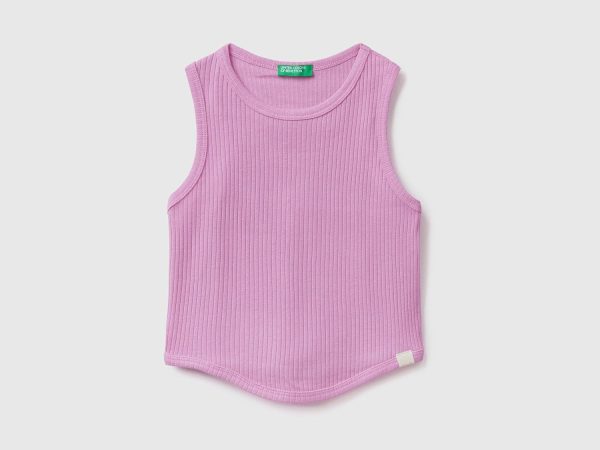 ⁦United Colors Of Benetton Girls Tank-Top 08-09 Years Light Blue - 6300⁩ - الصورة ⁦2⁩