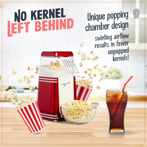 ⁦Nostalgia 8-Cup Hot Air Popcorn Maker - RHP310⁩ - الصورة ⁦2⁩