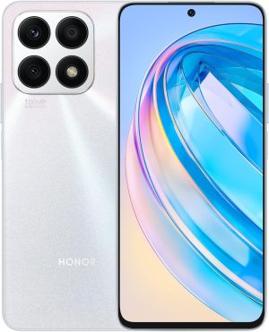 اونر هاتف ذكي X8a ثنائي شرائح الاتصال بذاكرة روم 128GB - RAM 6GB غير مقفل من المصنع 4G تيتانيوم فضي - النسخة العالمية