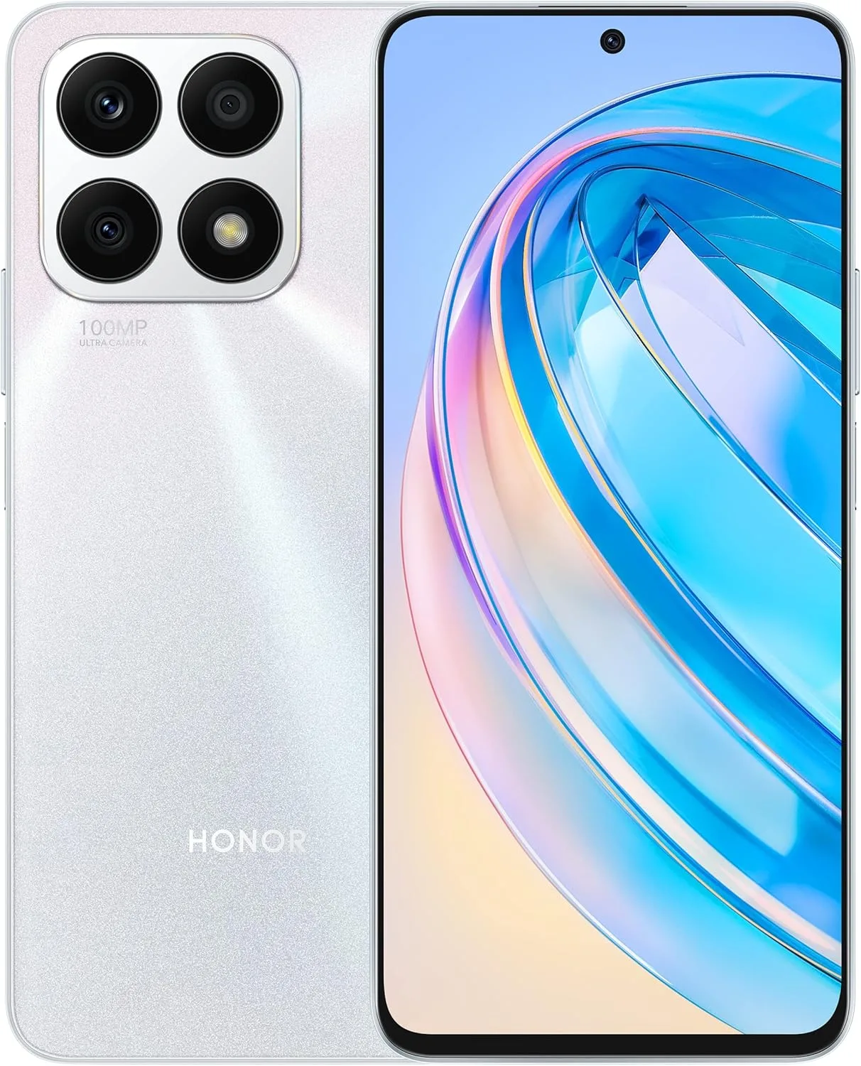 اونر هاتف ذكي X8a ثنائي شرائح الاتصال بذاكرة روم 128GB - RAM 6GB غير مقفل من المصنع 4G تيتانيوم فضي - النسخة العالمية