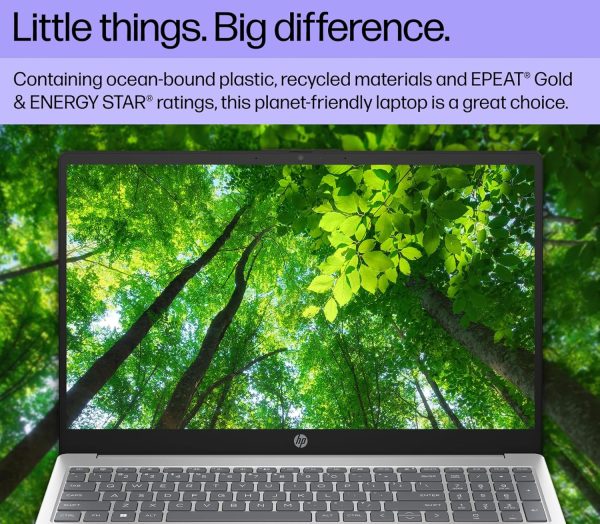 ⁦HP 15.6-inch Touchscreen Laptop, Intel Core 5 120U, FHD (1920 x 1200) Display, Wi-Fi 6, Webcam, Windows 11 Pro Copilot, w/Office 365 (16GB RAM | 1TB PCIe SSD)⁩ - الصورة ⁦7⁩