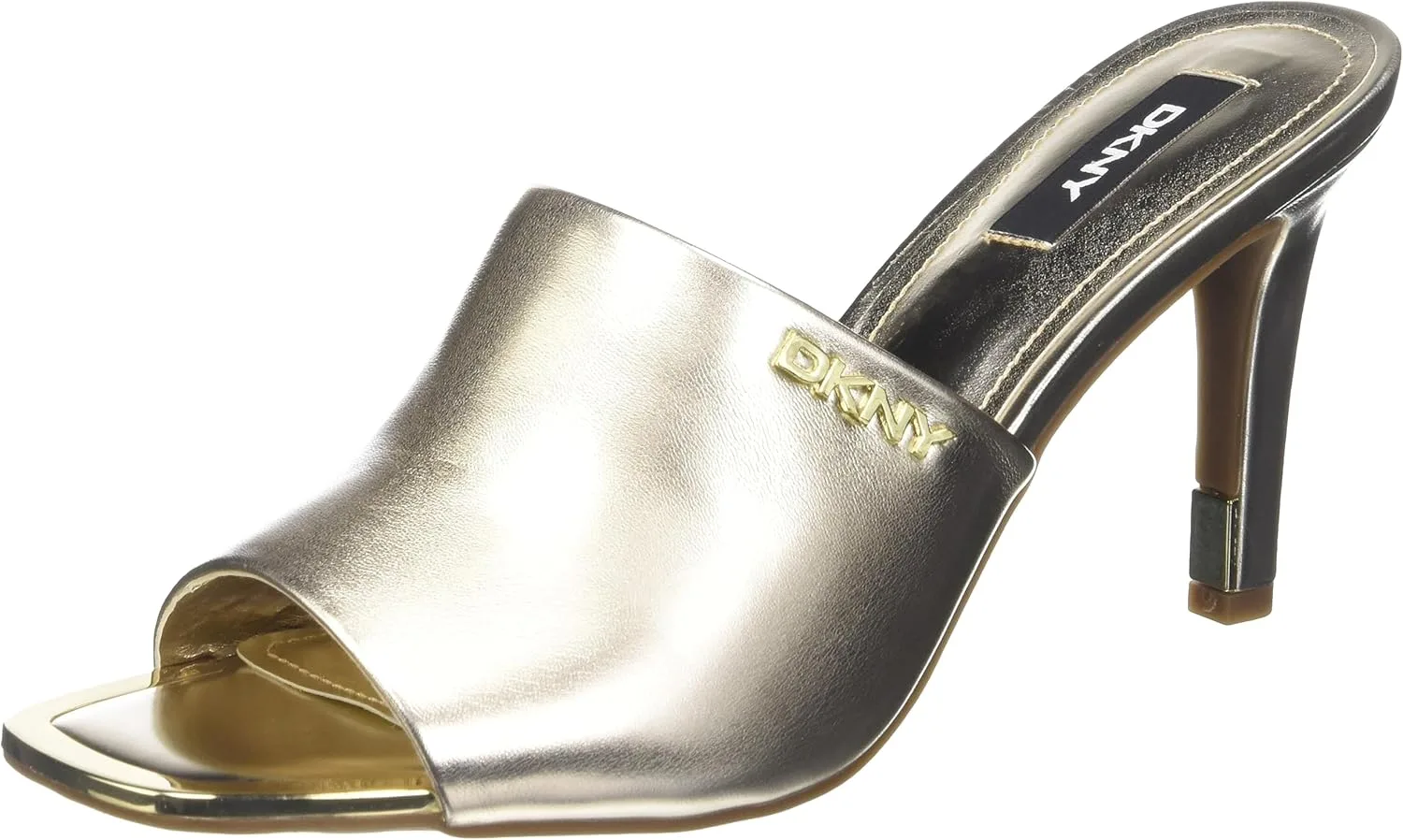 DKNY صندل اساسي بكعب مفتوح عند الاصابع للنساء, أسودأسود 37 EU