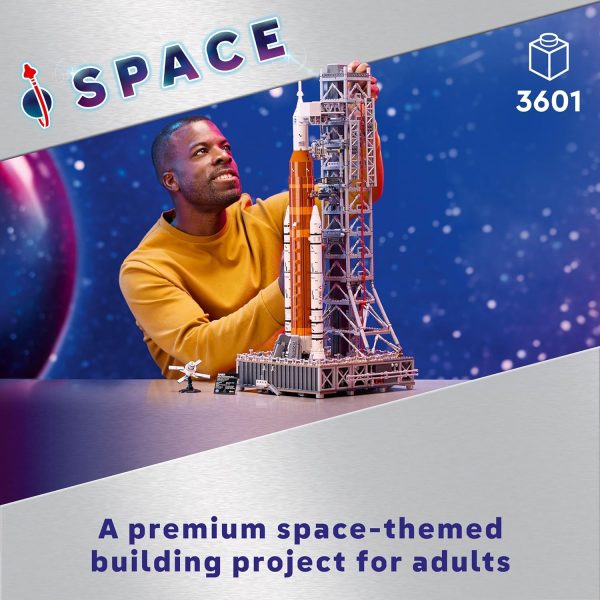 ⁦LEGO Icons NASA Artemis Space Launch System Set, Model Kit for Adults to Build, Includes an Orion Capsule and Launch Tower, Home and Office Desk Decor, Gifts for Men, Women, Him or Her 10341⁩ - الصورة ⁦3⁩