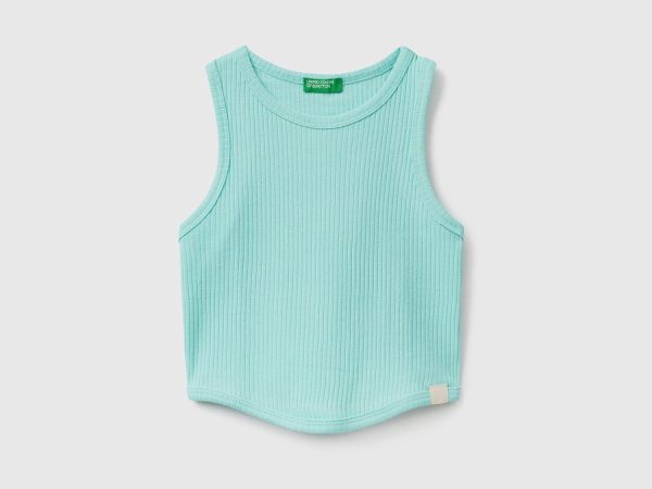⁦United Colors Of Benetton Girls Tank-Top 08-09 Years Light Blue - 6300⁩ - الصورة ⁦4⁩