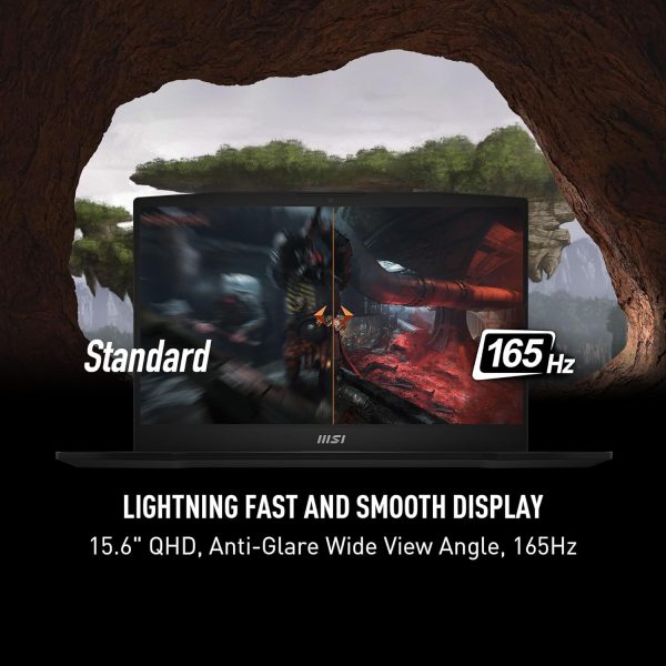 ⁦MSI Katana A15 AI 15.6” 165Hz QHD Gaming Laptop: Ryzen 9-8945HS, NVIDIA Geforce RTX 4070, 32GB DDR5, 1TB NVMe SSD, Cooler Boost 5, Win 11: Black B8VG-450US⁩ - الصورة ⁦5⁩