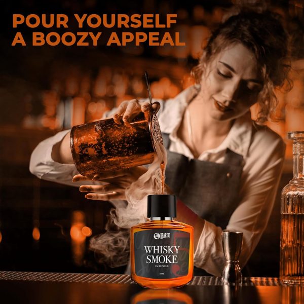 ⁦عطر ويسكي سموك للرجال من بيردو سعة 100 مل حار وخشبي وعود رجالي يدوم طويلًا بخاخ معطر للجسم للأمسيات⁩ - الصورة ⁦5⁩