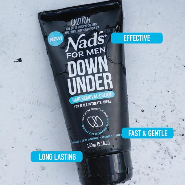 ⁦Nad's For Men Intimate Hair Removal Cream For Men - Easy & Painless, Depilatory Cream For Unwanted Male Hair In Intimate/Private Area, Suitable For All Skin Types⁩ - الصورة ⁦3⁩