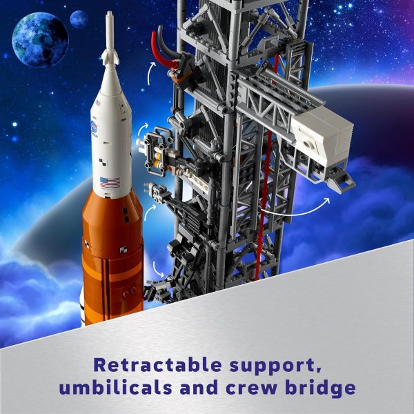 ⁦LEGO Icons NASA Artemis Space Launch System Set, Model Kit for Adults to Build, Includes an Orion Capsule and Launch Tower, Home and Office Desk Decor, Gifts for Men, Women, Him or Her 10341⁩ - الصورة ⁦4⁩