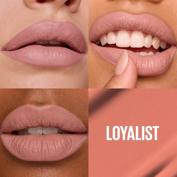 ⁦Maybelline New York Super Stay Matte Ink Liquid Lipstick, Long Lasting High Impact Color, Up to 16H Wear, Loyalist, Light Pink Beige, 0.17 fl.oz⁩ - الصورة ⁦2⁩