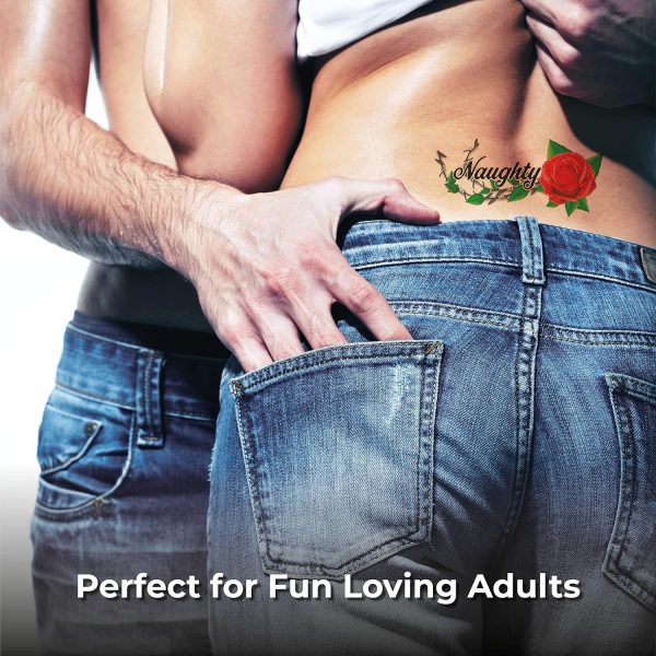 ⁦Sovereign-Gear 40+ Sexy Cheeky Temporary Tattoo for Women - Adult Fun for Lower Back Legs Arms Butt Belly⁩ - الصورة ⁦6⁩