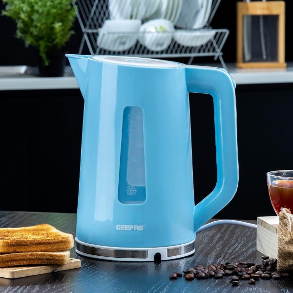 ⁦Geepas Electric Kettle, Blue/white, 1.7 Liter - Gk5449N⁩ - الصورة ⁦2⁩