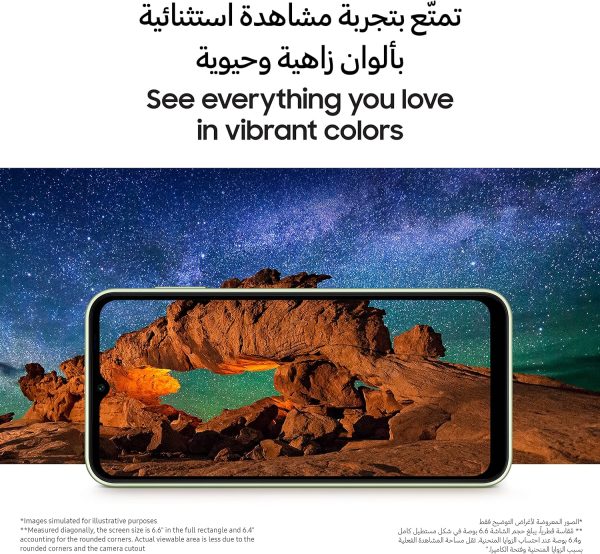 ⁦جوال سامسونج جالكسي A14 5G ثنائي شرائح الاتصال مع ذاكرة تخزين 128GB و4 GB ذاكرة RAM هاتف ذكي بنظام تشغيل اندرويد، إصدار المملكة العربية السعودية، لون أسود⁩ - الصورة ⁦5⁩