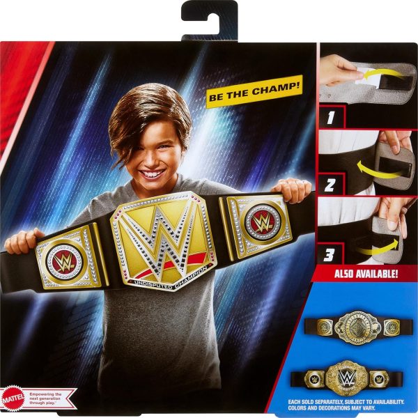 ⁦Mattel WWE Championship Role Play Title Belt with Adjustable Strap for Kids⁩ - الصورة ⁦6⁩