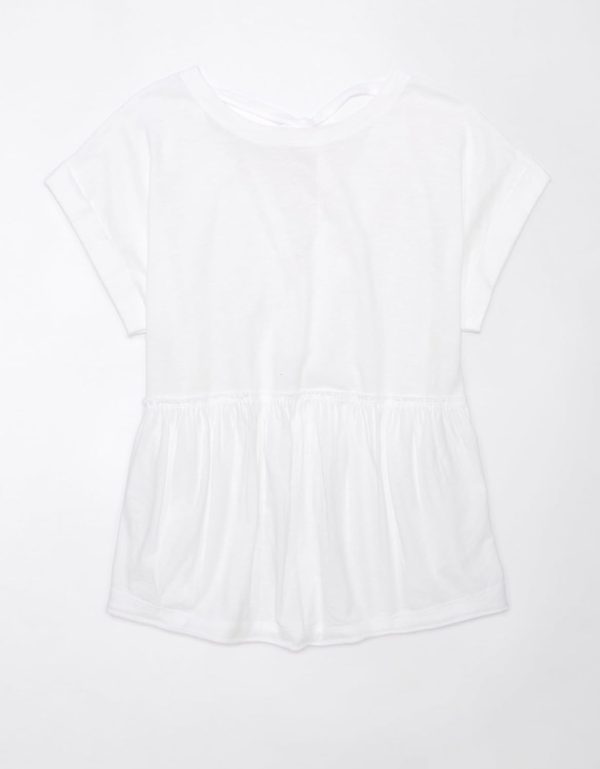 ⁦American Eagle Women Oversized Tie Back T-Shirt⁩ - الصورة ⁦4⁩