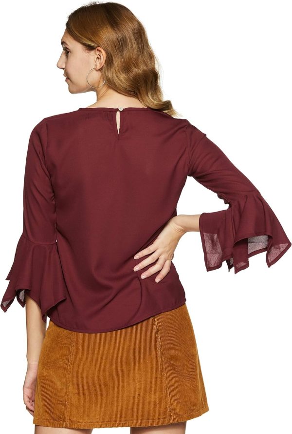 ⁦Krave Women's Solid Regular Top⁩ - الصورة ⁦2⁩