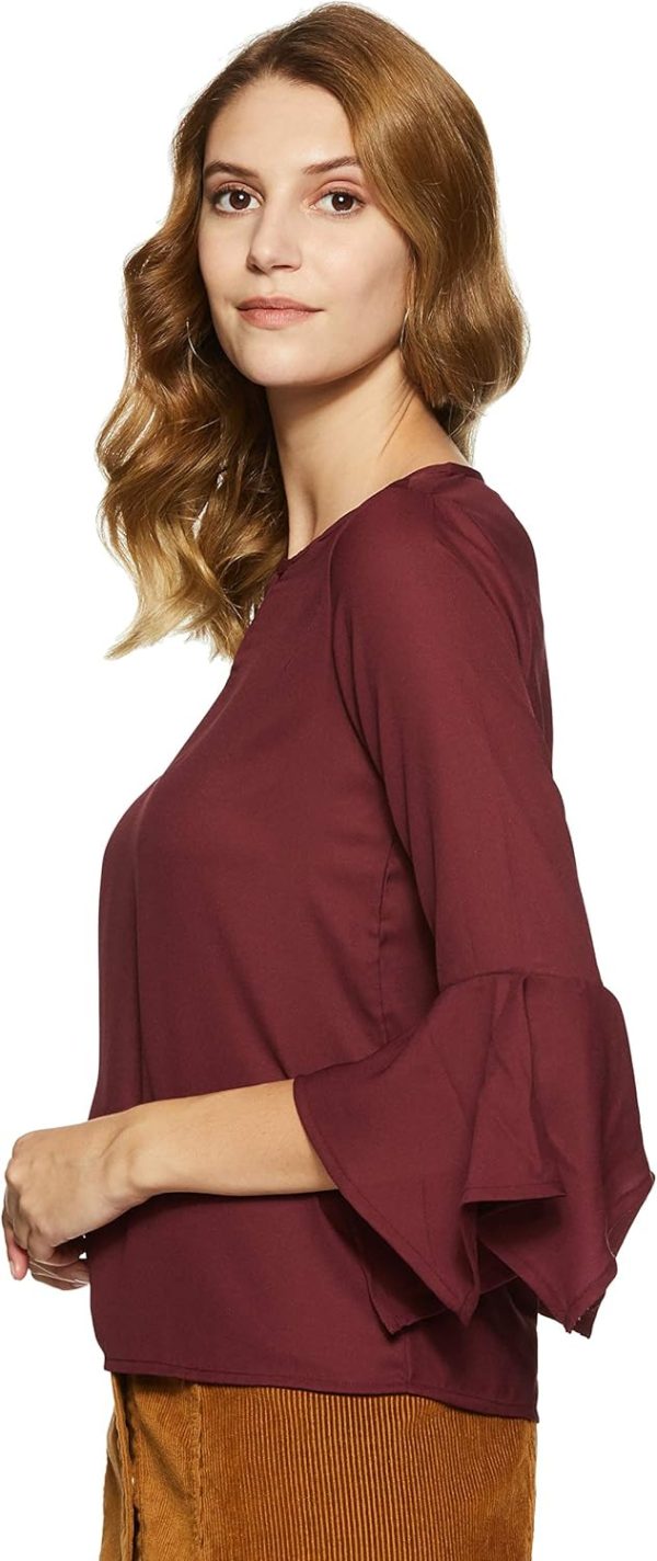 ⁦Krave Women's Solid Regular Top⁩ - الصورة ⁦3⁩