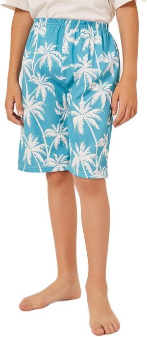 Styli Boys Tropical Print Elastic Waistband Swim Shorts